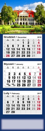 12_trójdzielny kalendarz 2018 pałac w kozłówce