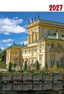 Kalendarz ścienny, jednoplanszowy (B1) 2027 - 6 Pałac